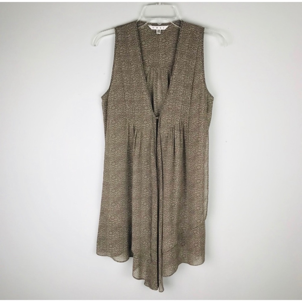 CAbi Lightweight Sheer Cascading Tunic Vest Lagenlook Style 365 XS - Picture 6 of 11